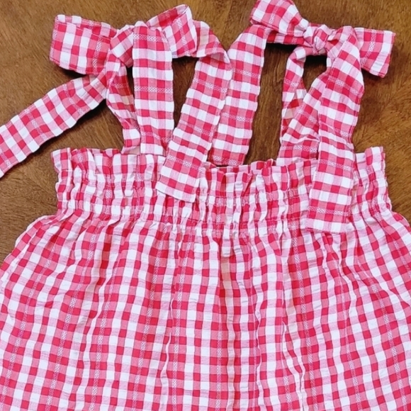 entro Tops - Red Gingham Babydoll Top BNWOT
